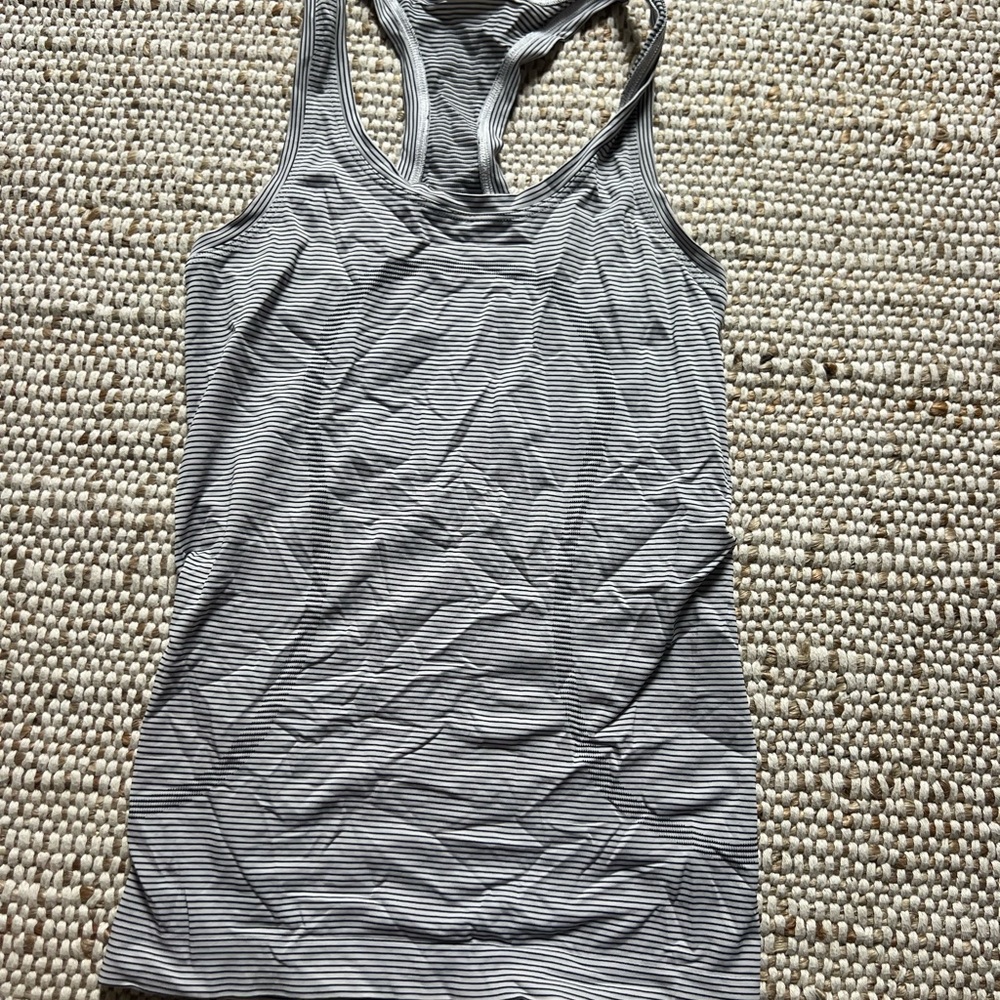 lululemon athletica Gray Fitted Tank Top